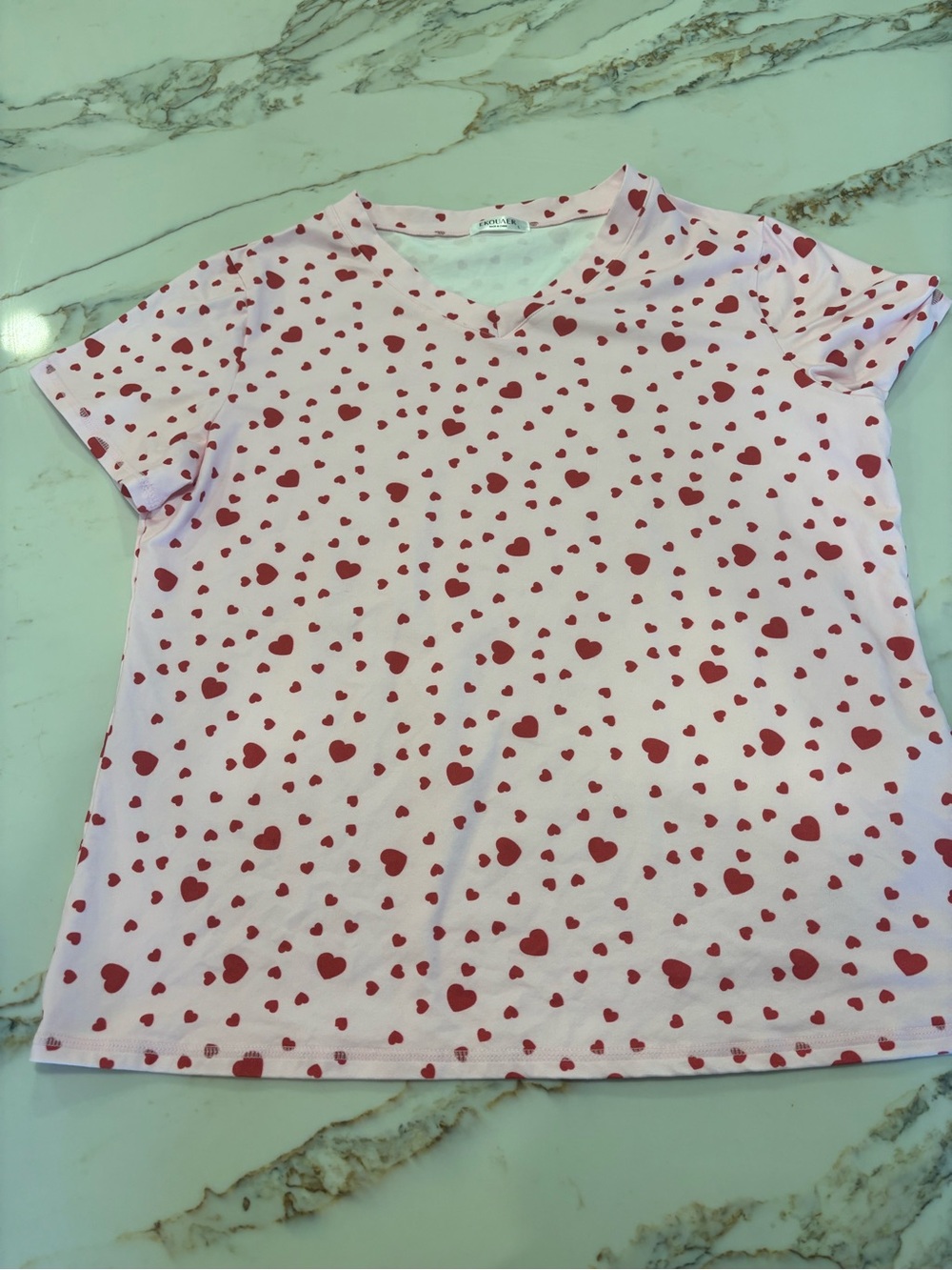 Women’s Pink Heart Print Pj set